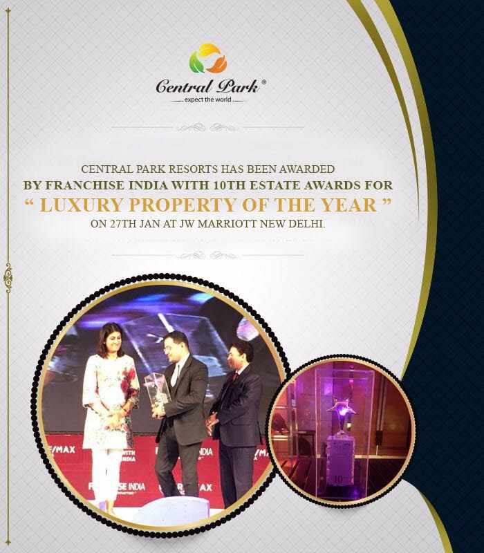 Central Park Resorts awarded Luxury Project of the Year by Franchise India Update